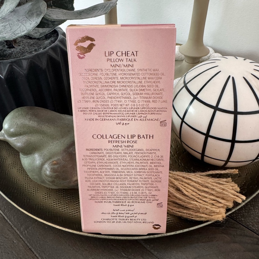 Charlotte Tilbury Lip Cheat Liner PILLOW TALK Collagen Gloss REFRESH ROSE NEW! - Picture 2 of 4
